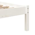 vidaXL Posteľný rám biely 75x190 cm malé jednolôžko masívne drevo