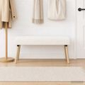 vidaXL lavička Jednofarebný Krémová 110 x 40 x 46 cm Bouclé