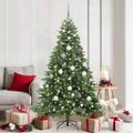 vidaXL Umelý vianočný stromček s 300 LED-i Zelená 180 cm PE a PVC