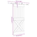 vidaXL Posuvné dvere NARVIK Prírodná a čierna 85 x 210 cm (152,5 cm)