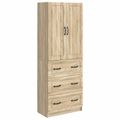 vidaXL Sada skríň 2 ks 66 x 34,5 x 87 cm Kompozitné drevo Dub sonoma