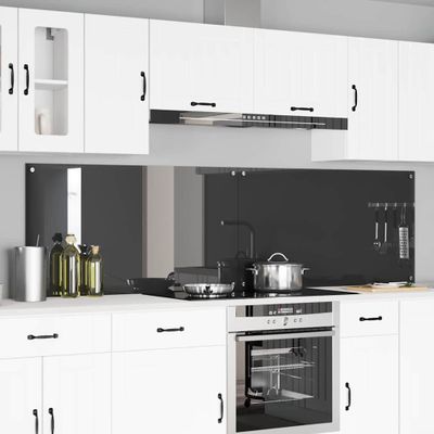 vidaXL Kuchynský obklad 2 pcs Tmavo šedá 110 x 60 cm tvrdené sklo