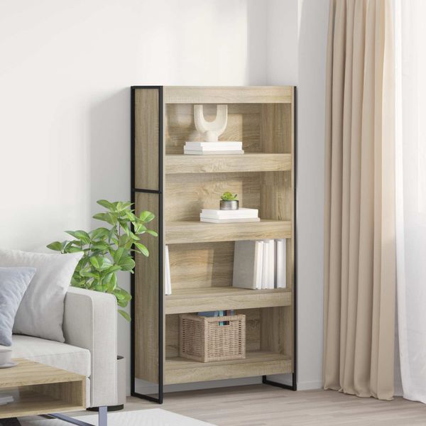 vidaXL Knižnica 2 pcs Sonoma 80 x 30 x 155 cm Kompozitné drevo