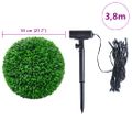 vidaXL Umelé buxusové gule s LED svetlami, 2 ks, zelená, 55 cm