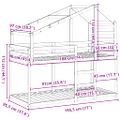vidaXL Poschodová posteľ bez matraca 90x190 cm masívna borovica