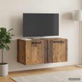 vidaXL Nástenná TV skrinka Staré drevo 59,5 x 31 x 30 cm