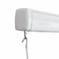 vidaXL Ručne zaťahovacia kazetová markíza modro-biela 400x300 cm