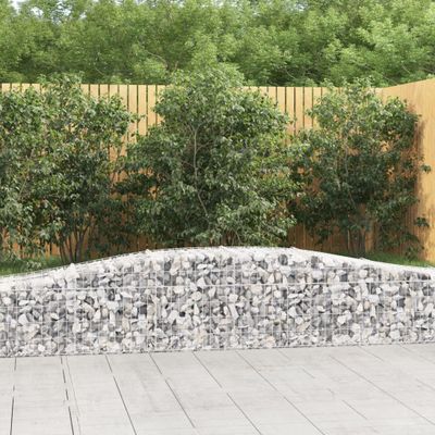 vidaXL Oblúkový gabionový kôš 7 ks 400x50x40/60 cm pozinkované železo