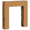 vidaXL Rám krbu Dymový dub 102 x 18 x 100,5 cm Kompozitné drevo