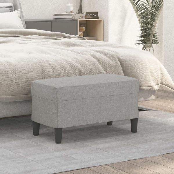 vidaXL Lavica bledosivá 70x35x41 cm látka