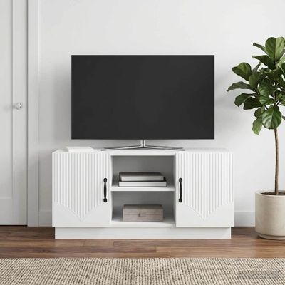 vidaXL TV skrinka Biela 102 x 34,5 x 47 cm Kompozitné drevo