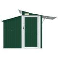 vidaXL Záhradná kôlňa zelená 270x130x208,5 cm pozinkovaná oceľ