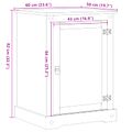 vidaXL HiFi skrinka Biela 60 x 50 x 82 cm Masívne borovicové drevo
