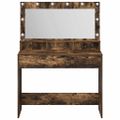 vidaXL Toaletný stolík Dymová dub 100 x 41 x 135 cm Kompozitné drevo