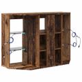 vidaXL Rohový LED TV kabinet 100x40x68cm Staré drevo Kompozitné drevo