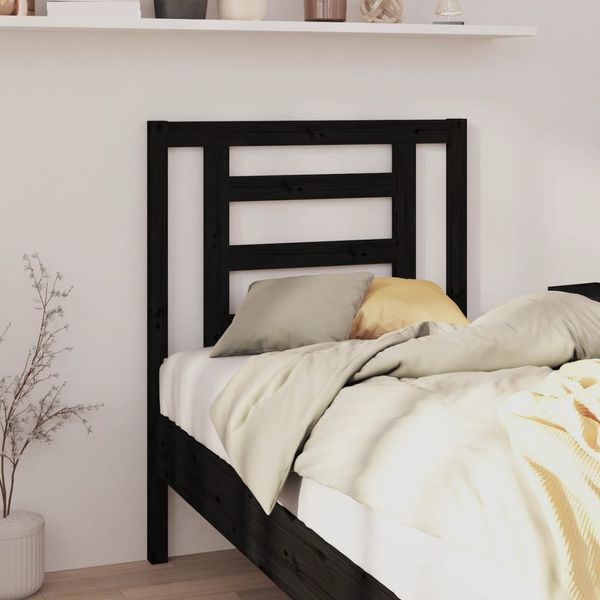 vidaXL Čelo postele čierne 81x4x100 cm masívna borovica