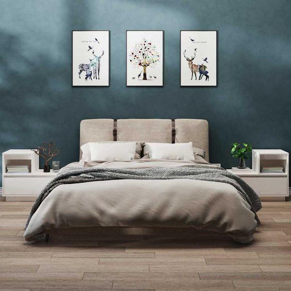vidaXL Nočné stolíky 2 ks biele 60x34x51 cm masívne borovicové drevo