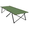 vidaXL Skladacia kempingová posteľ 2 ks Zelená 206 x 76 x 74 cm