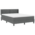 vidaXL Posteľ s pružinovým rámom Tmavo šedá 200 x 160 cm látka