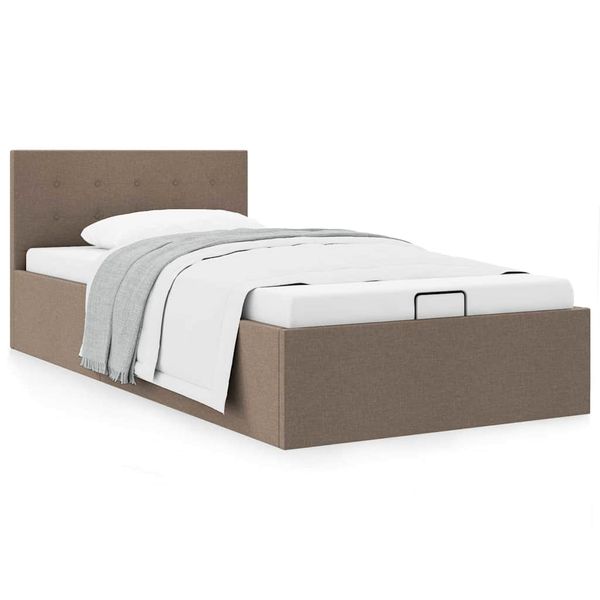 vidaXL Hydraulický posteľný rám+úložný priestor, látka 90x200 cm