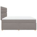 vidaXL Boxspring posteľ s matracom sivohnedý 200x200 cm látka