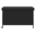 vidaXL Záhradný úložný box s kolieskami, čierny 110x55x73 cm, polyratan
