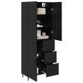 vidaXL Highboard 2 ks Čierny dub 69,5 x 34 x 180 cm Kompozitné drevo