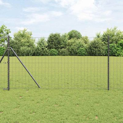 vidaXL Euro plot Sivá 1 x 25 m Železo potiahnuté PVC
