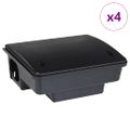 vidaXL Pasce na myši 4 ks čierne 23x19x9,5 cm