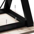 vidaXL Jedálenský stolík v tvare Y 100x50x75,5 cm borovica a oceľ