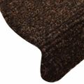 vidaXL Schodové rohože, samolepiace, 15 ks, 65x21x4 cm, hnedé, polkruhové, veľké