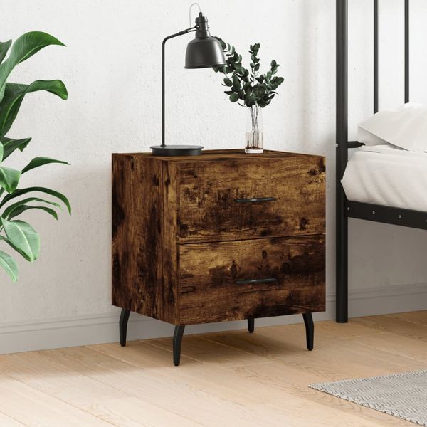 vidaXL Nočný stolík dymový dub 40x35x47,5 cm kompozitné drevo
