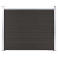 vidaXL Plotový panel WPC 180x146 cm čierny