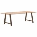 vidaXL Nohy k jedálenskému stolu v tvare A, 2 ks, 90 x (72-73) cm, oceľ