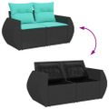 vidaXL 6-dielna záhradná súprava pohoviek s vankúšmi polyratan akácia