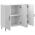 vidaXL Servírovacia skriňa Biela s vysokým leskom 89 x 34,5 x 80 cm