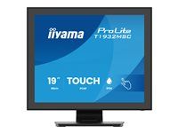 iiyama ProLite T1932MSC-B2S - LCD monitor - 19" (14.7" zobraziteľný) - dotykový displej - 1280 x 1024 - IPS - 250 cd/m² - 1000:1 - 14 ms - HDMI, VGA, DisplayPort - reproduktory - matná čierna