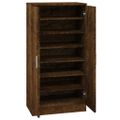vidaXL Botník dymový dub 55x35x108 cm spracované drevo