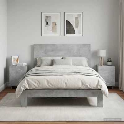 vidaXL Nočný stolík 2 pcs Betónovo sivá 33,5 x 34,5 x 50 cm