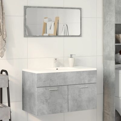 vidaXL Skrinka pod umývadlo, betónová 80x38,5x46 cm, kompozitné drevo