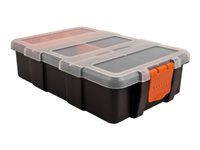 Box na nářadí - 11 oddílů - plast - černá, oranžová