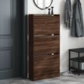 vidaXL Botník hnedý dub 60x21x125,5 cm kompozitné drevo