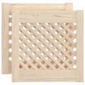 vidaXL Dvere skrinky mriežkový dizajn 2 ks 39,5x39,5 cm masív borovica