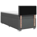 vidaXL Posteľ boxspring s matracom Tmavosivá 90 x 200 cm Látka