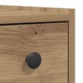 vidXL Úzka kúpeľňová skrinka s kolieskami dub artisan kompozitné drevo