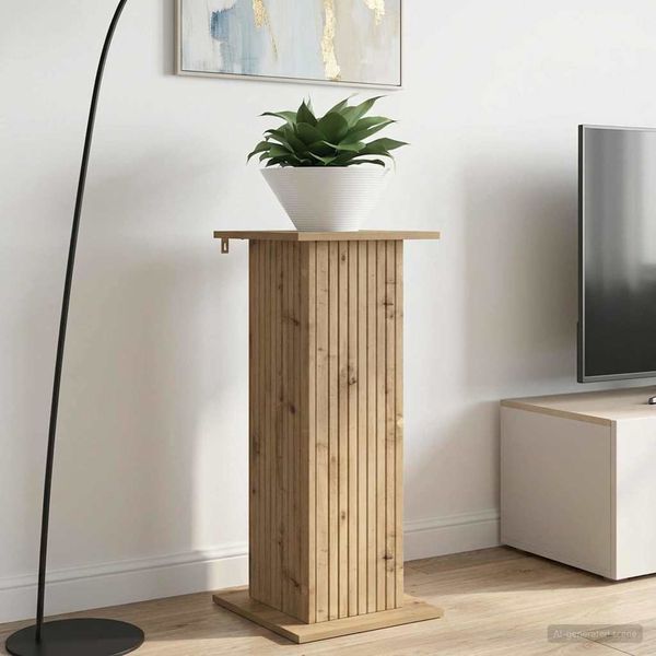 vidaXL Stojan na rastliny Dub artisan 30,5 x 30 x 80,5 cm