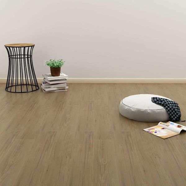 vidaXL Podlaha s click systémom 3,51 m², 4 mm, PVC, prírodná hnedá
