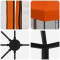 vidaXL Altánok so stenami 6 x 3 m Oranžová Polyester a oceľ 190 gsm