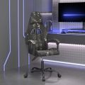 vidaXL Herná stolička čierna a maskáčová umelá koža