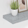 vidaXL Plávajúce nástenné police 2 ks betónovosivé 120x23,5x3,8 cm MDF
